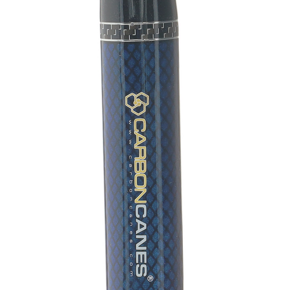 Carbon Fiber Blue Mesh Derby: Adjustable Walking Cane