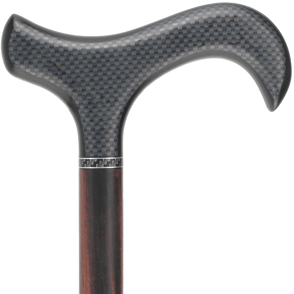 Exotic Ebony Wood on Carbon Fiber - Derby Walking Cane