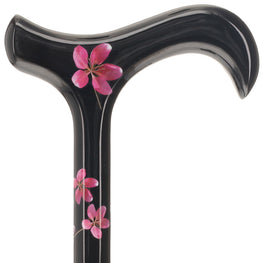 Blossoming Pink Flower Derby Cane - Carbon Fiber