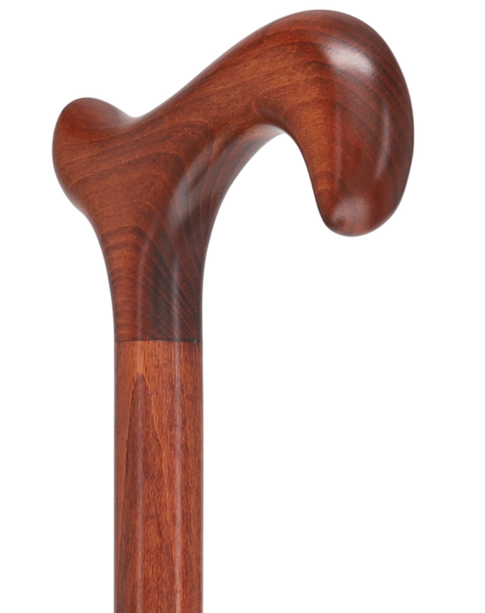 Cherrywood Derby Walking Cane: Triple Nickel Ring Design