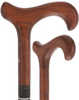 Cherrywood Derby Walking Cane: Triple Nickel Ring Design