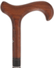 Cherrywood Derby Walking Cane: Triple Nickel Ring Design
