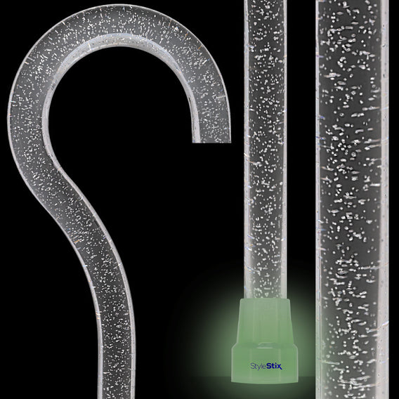 Clear Silver Luminance: Sparkle-Infused, Invisible Clear Shaft