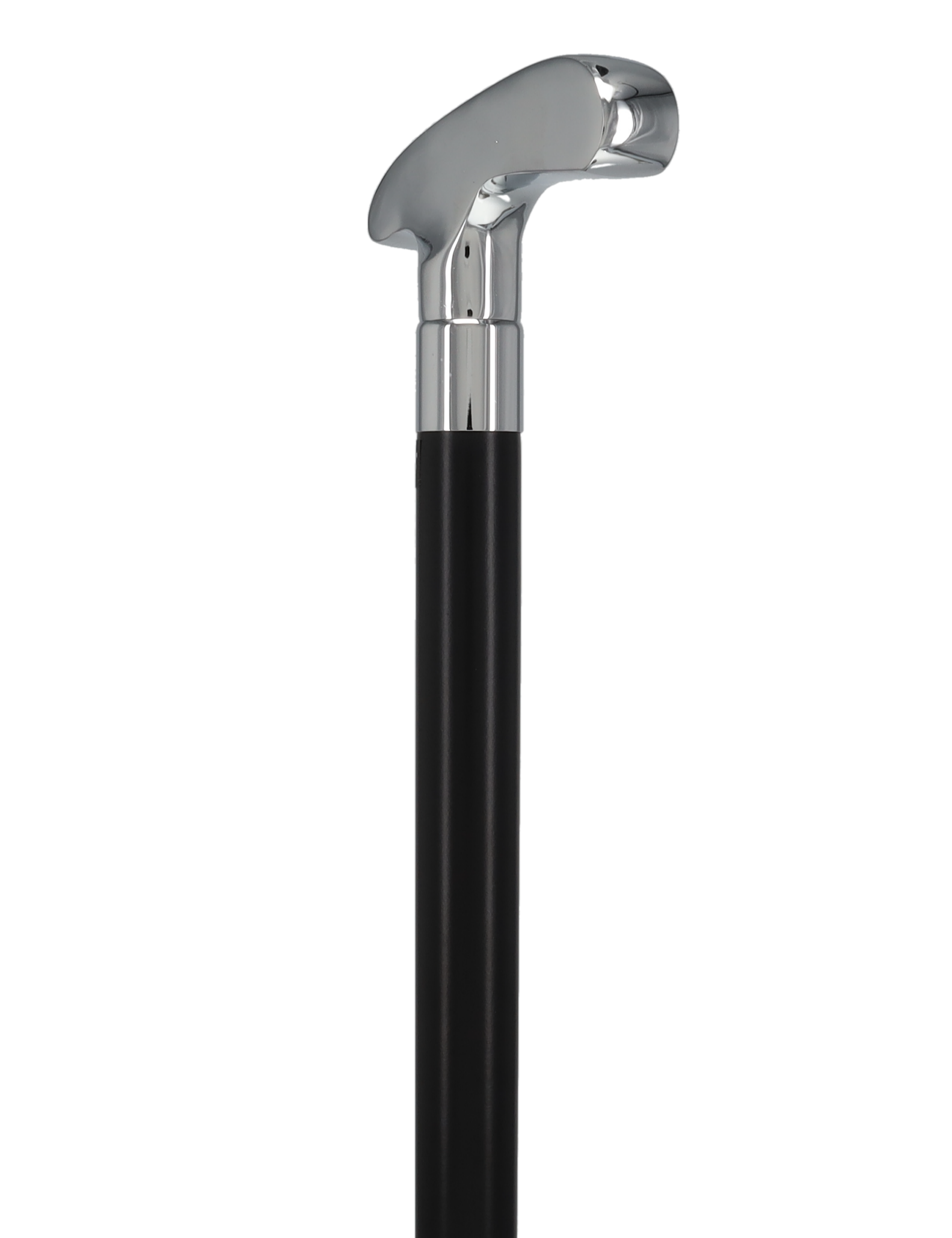 Golf Enthusiast's Chrome Plated Putter Cane: Beechwood Shaft