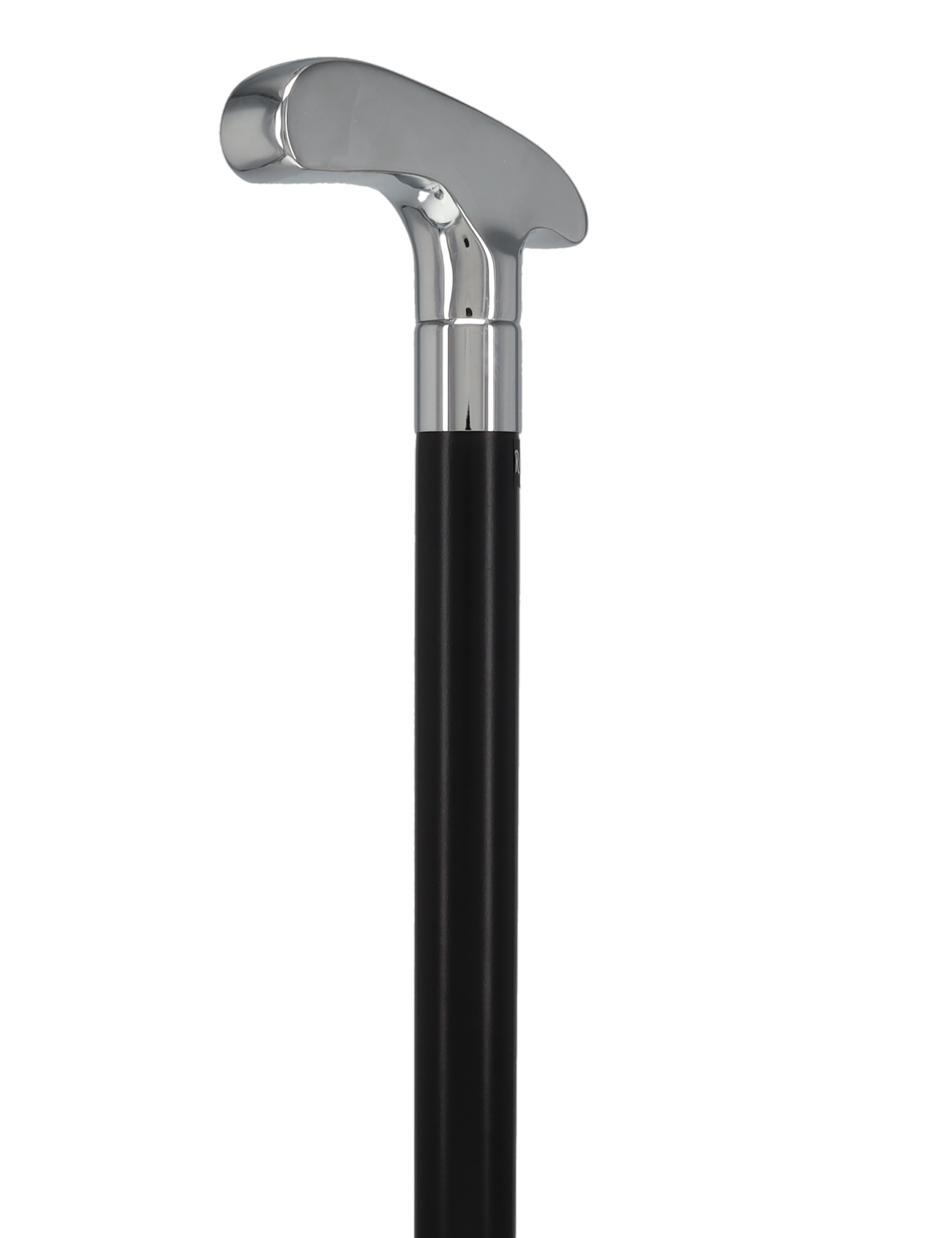 Golf Enthusiast's Chrome Plated Putter Cane: Beechwood Shaft
