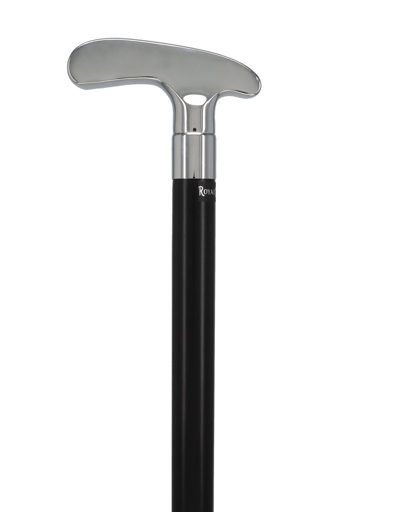 Golf Enthusiast's Chrome Plated Putter Cane: Beechwood Shaft