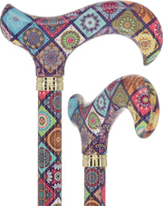 Vibrant FashionStix Colorful Collage: Adjustable Designer Cane