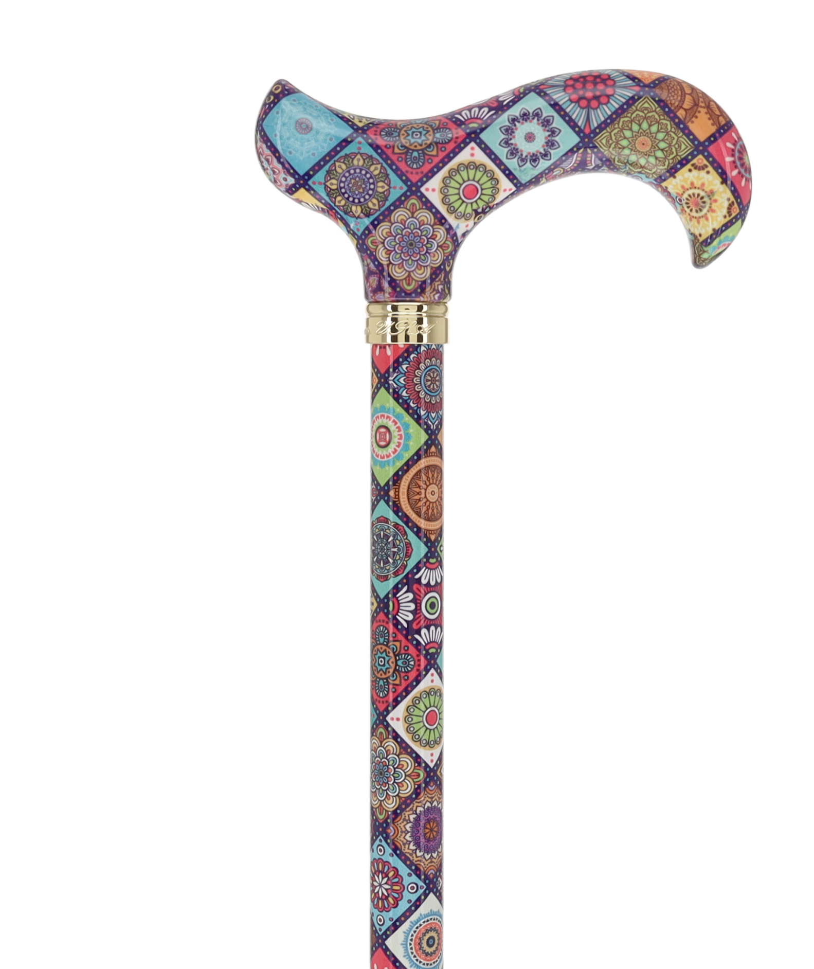Vibrant FashionStix Colorful Collage: Adjustable Designer Cane