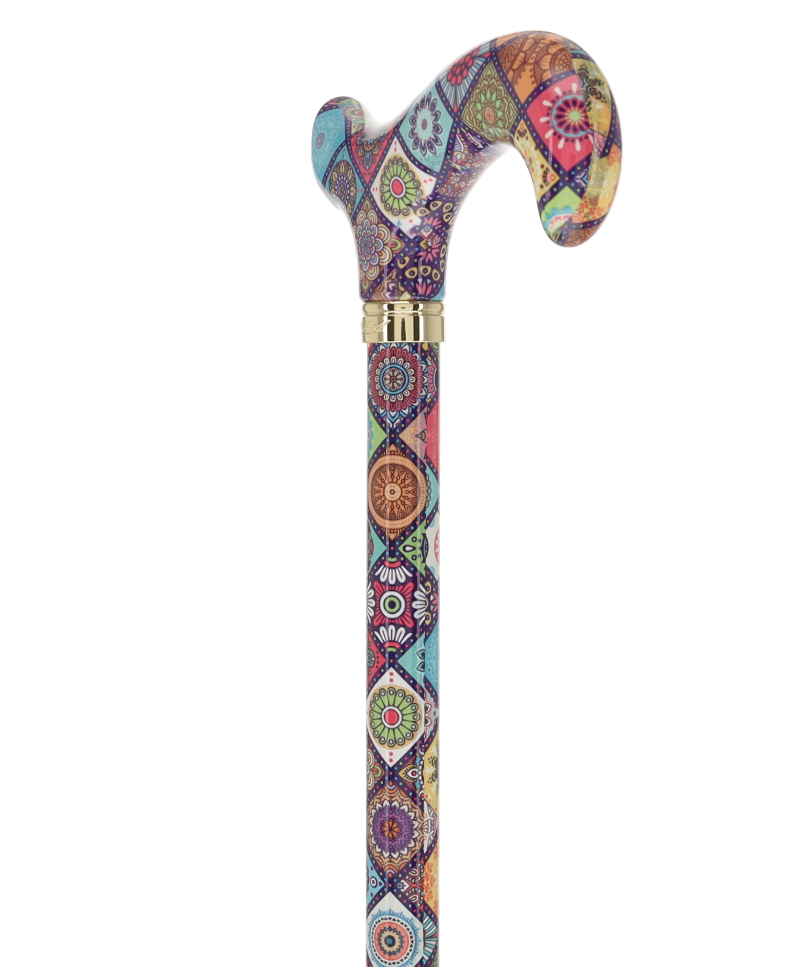 Vibrant FashionStix Colorful Collage: Adjustable Designer Cane
