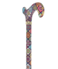 Vibrant FashionStix Colorful Collage: Adjustable Designer Cane