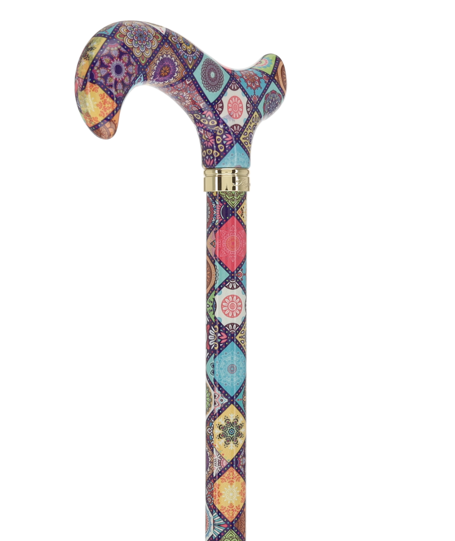 Vibrant FashionStix Colorful Collage: Adjustable Designer Cane