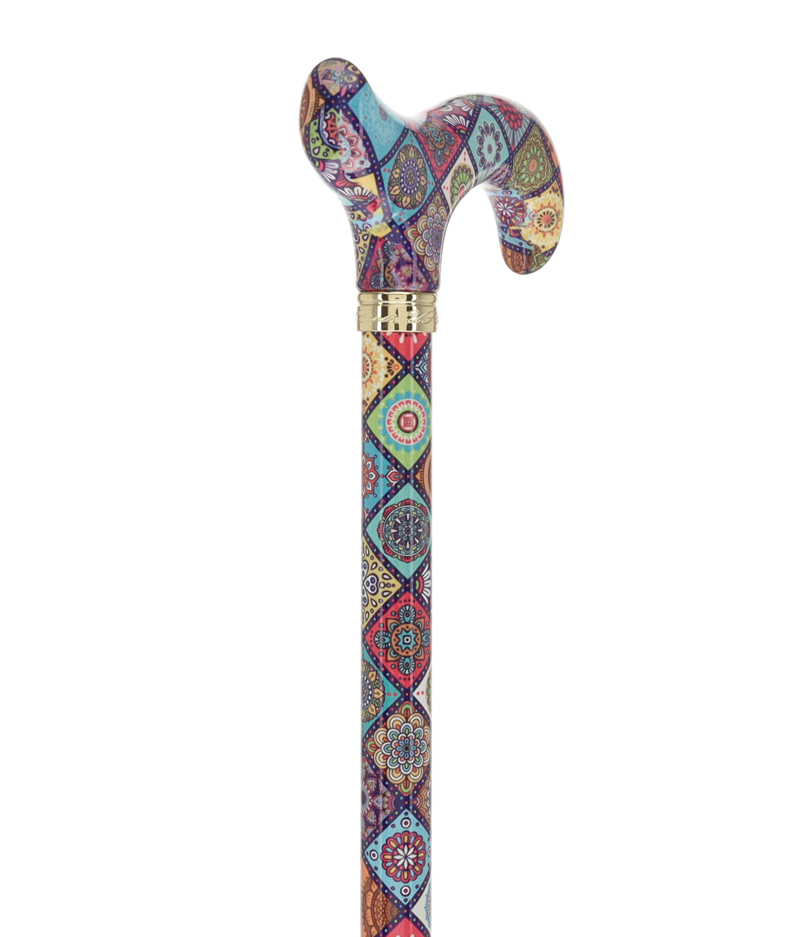 Vibrant FashionStix Colorful Collage: Adjustable Designer Cane