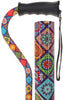 Vibrant FashionStix Colorful Collage: Comfort Grip Offset Cane