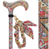 Majestic Style Designer Cane: Luxury Silk Scarf Option