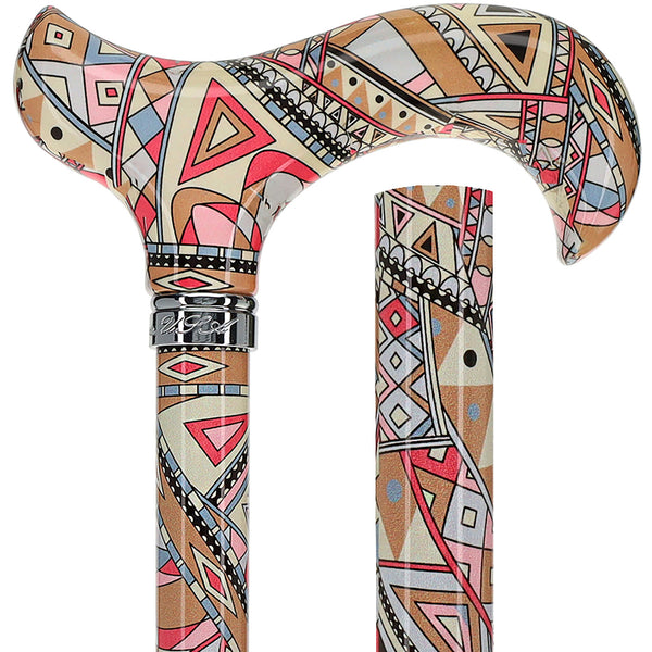 Majestic Style Designer Cane: Luxury Silk Scarf Option
