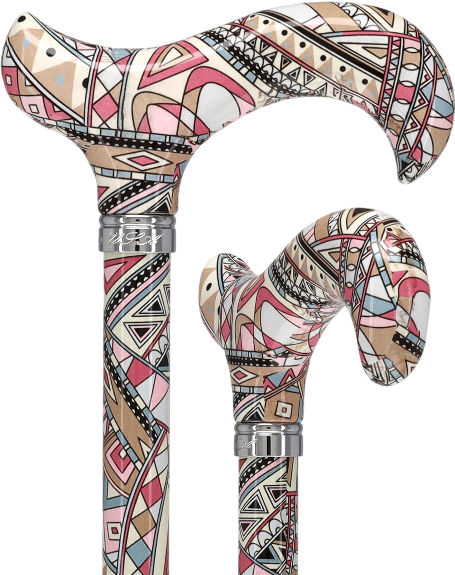 Majestic Style Designer Cane: Luxury Silk Scarf Option