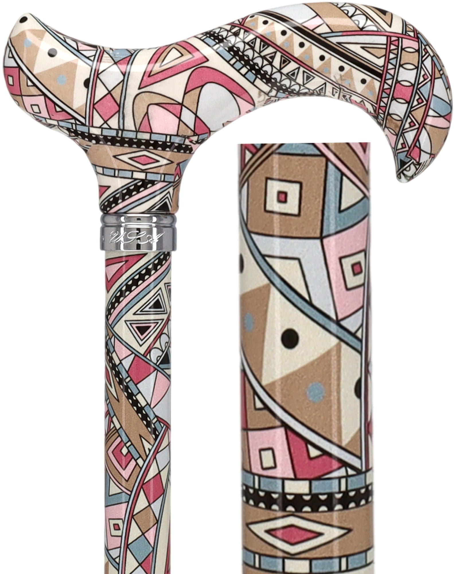 Majestic Style Designer Cane: Luxury Silk Scarf Option