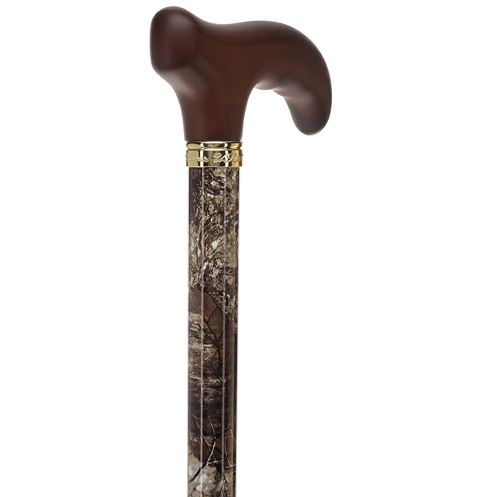Realtree Camo Adjustable Walking Cane: Wood Handle, Licensed
