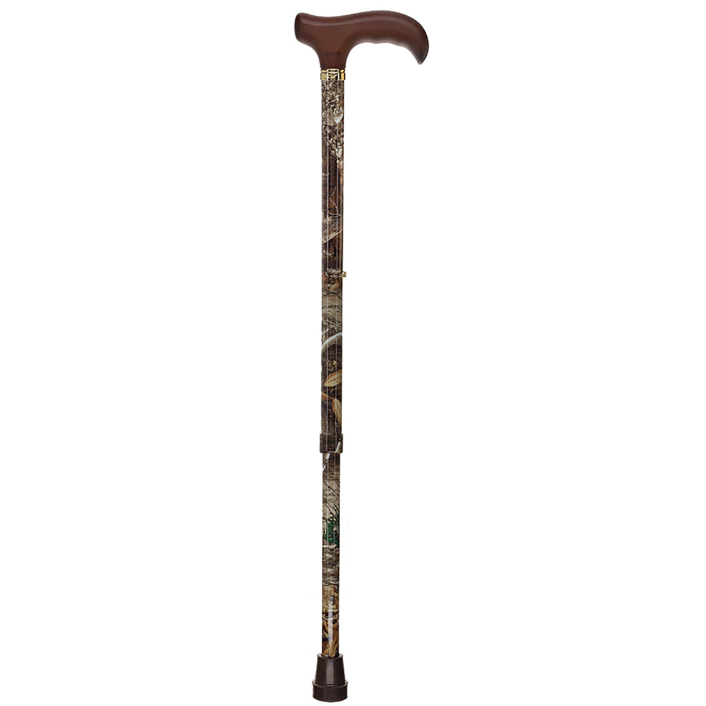 Realtree Camo Adjustable Walking Cane: Wood Handle, Licensed