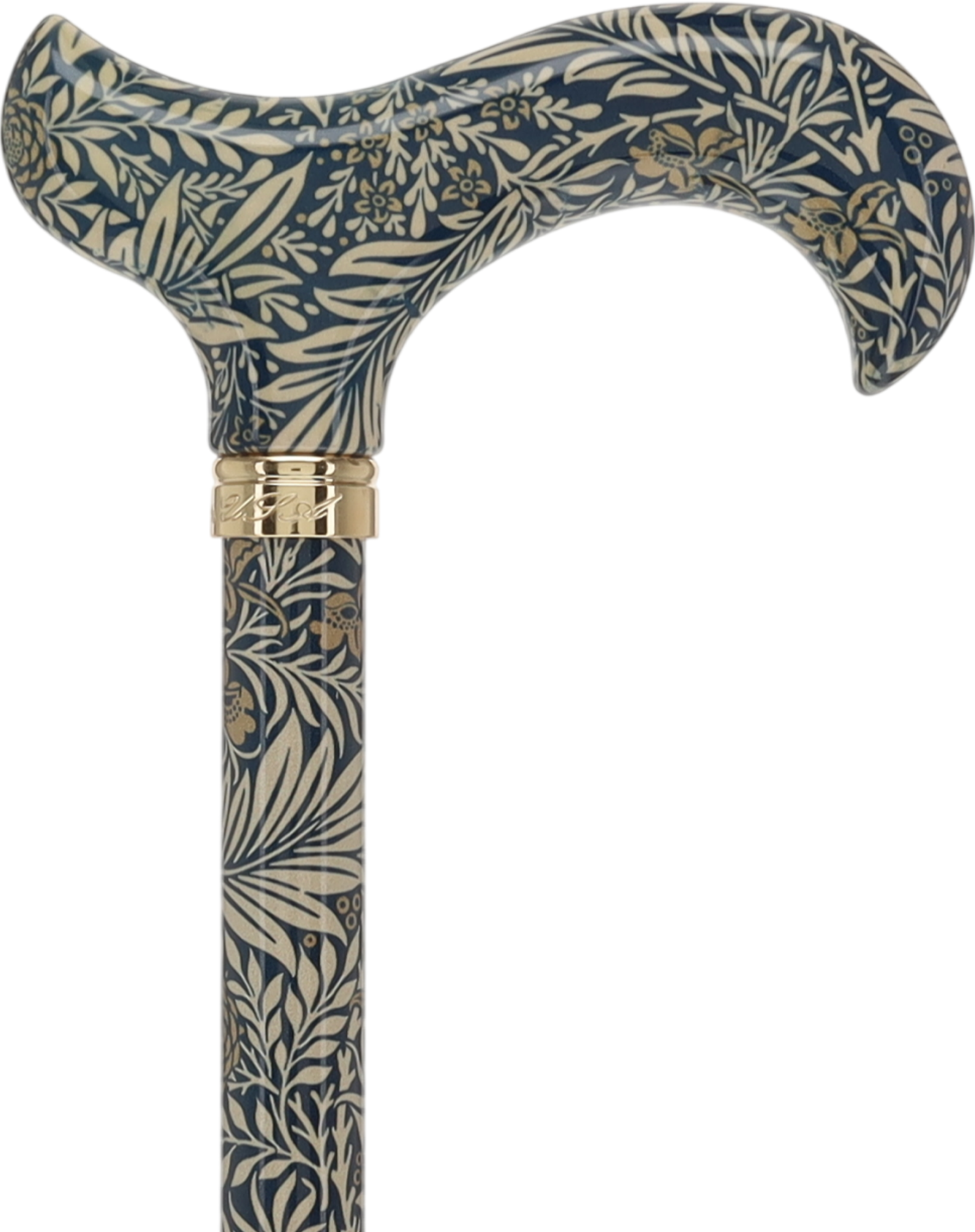 Golden Petals FashionStix: Designer Derby Cane, Adjustable