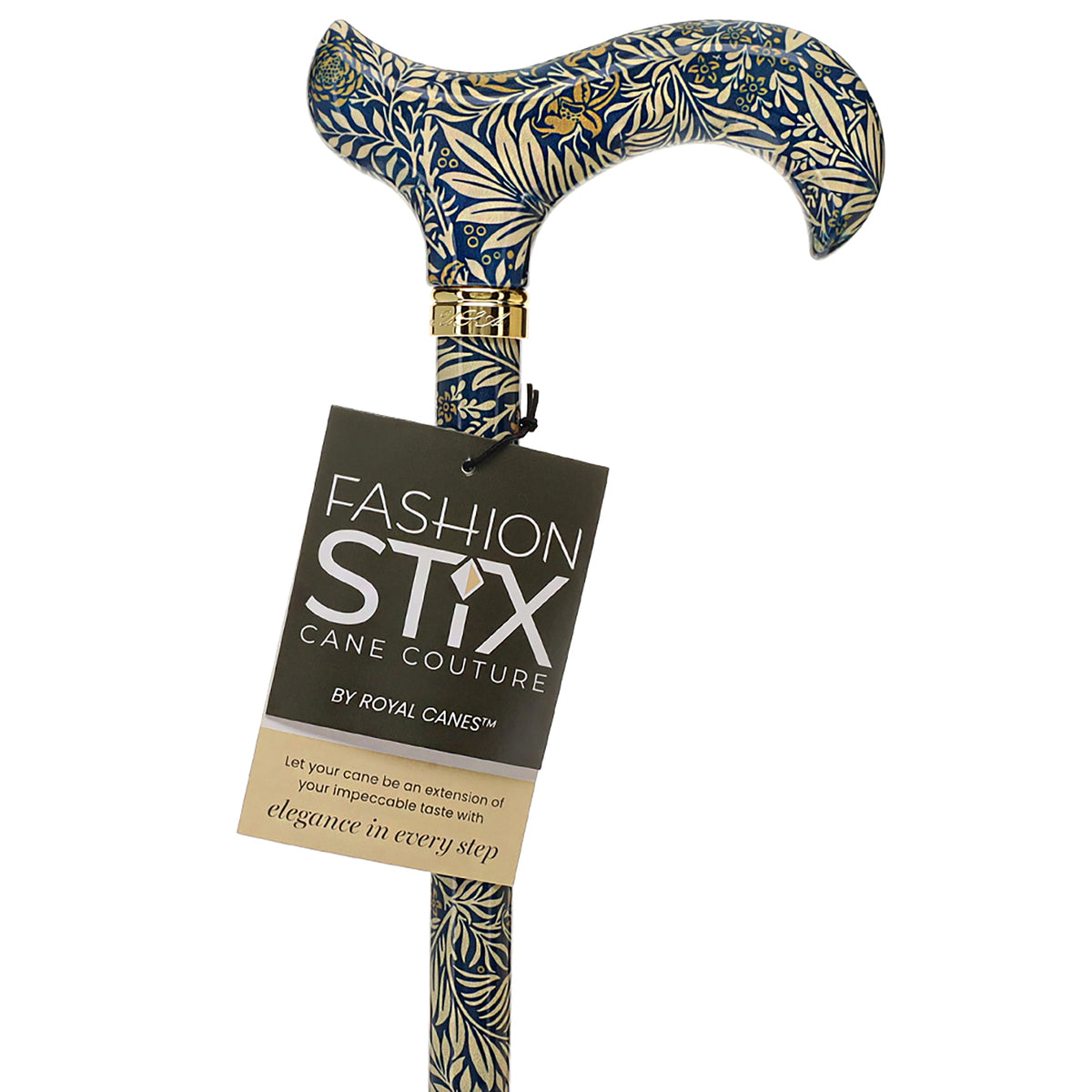 Golden Petals FashionStix Designer Derby Cane, Adjustable