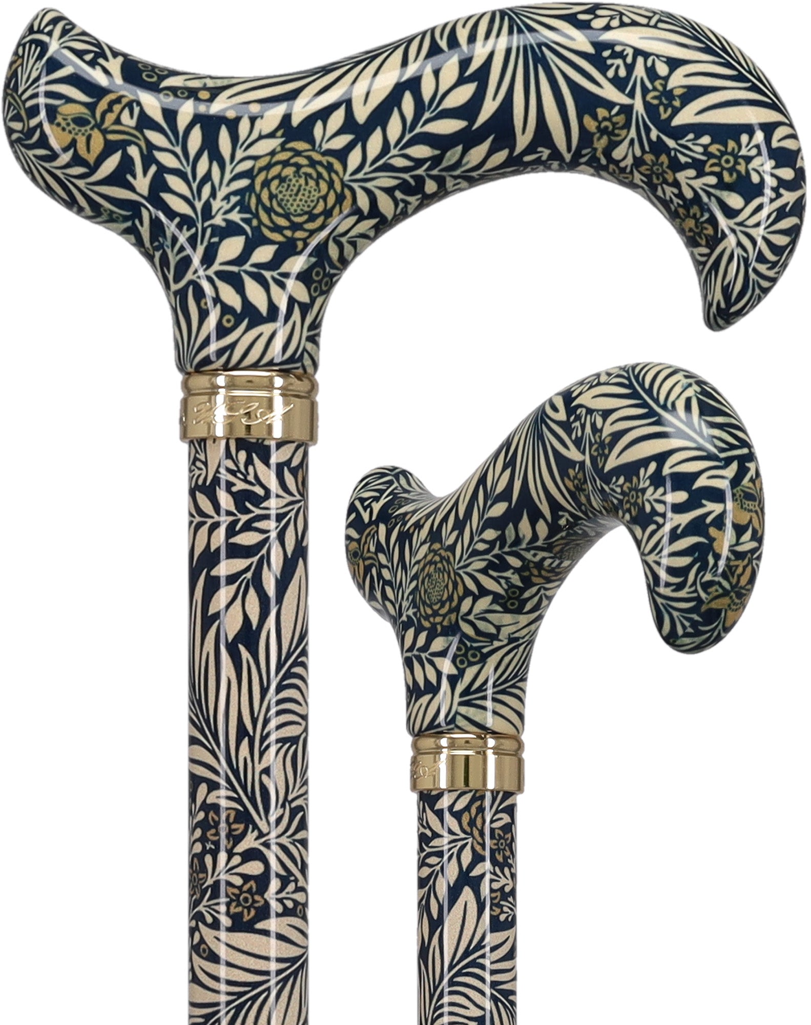 Golden Petals FashionStix: Designer Derby Cane, Adjustable