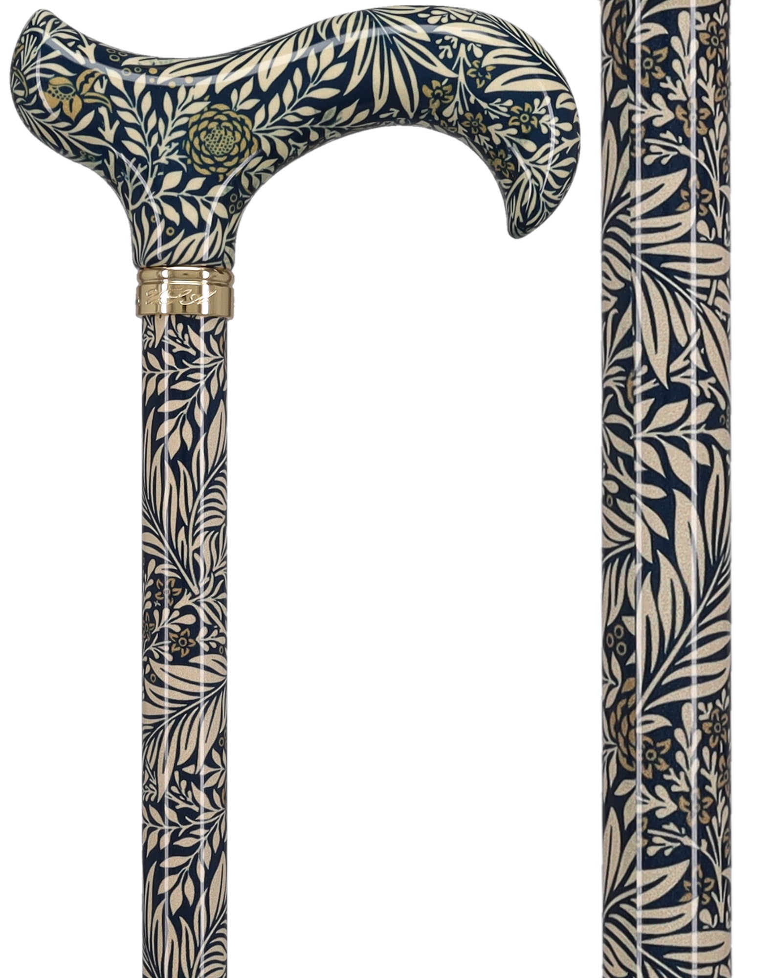 Golden Petals FashionStix: Designer Derby Cane, Adjustable