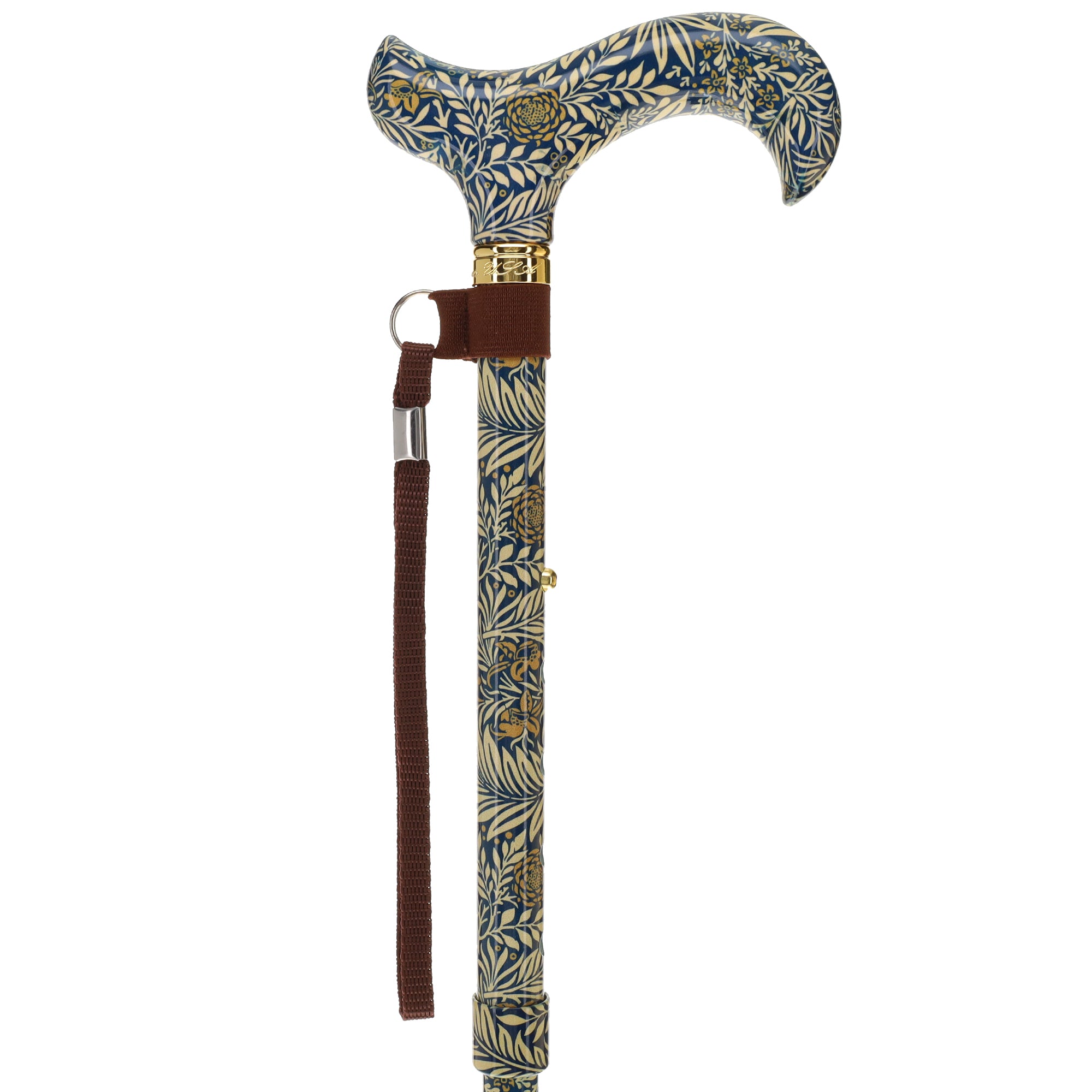 Golden Petals FashionStix: Designer Foldable Derby Cane