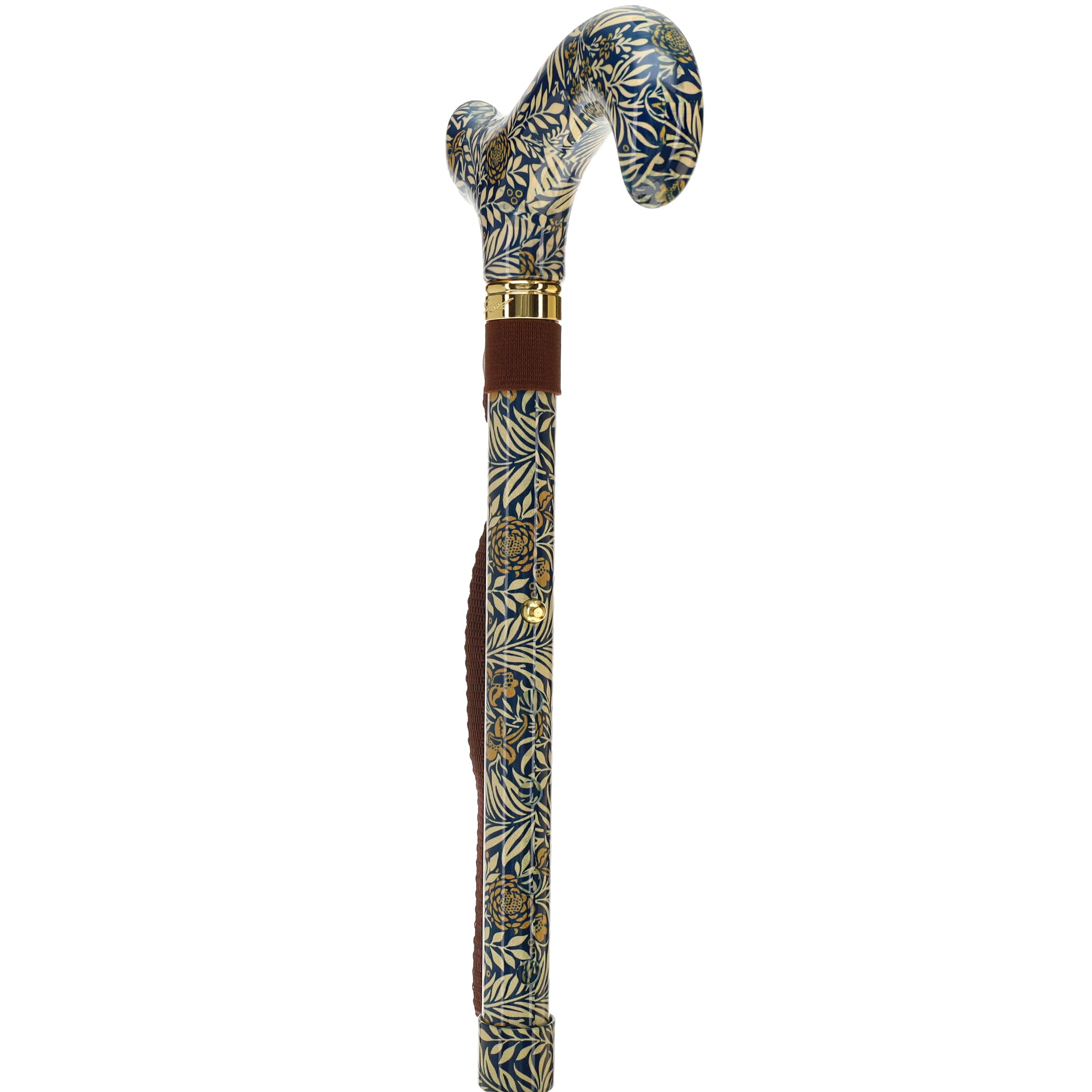 Golden Petals FashionStix: Designer Foldable Derby Cane