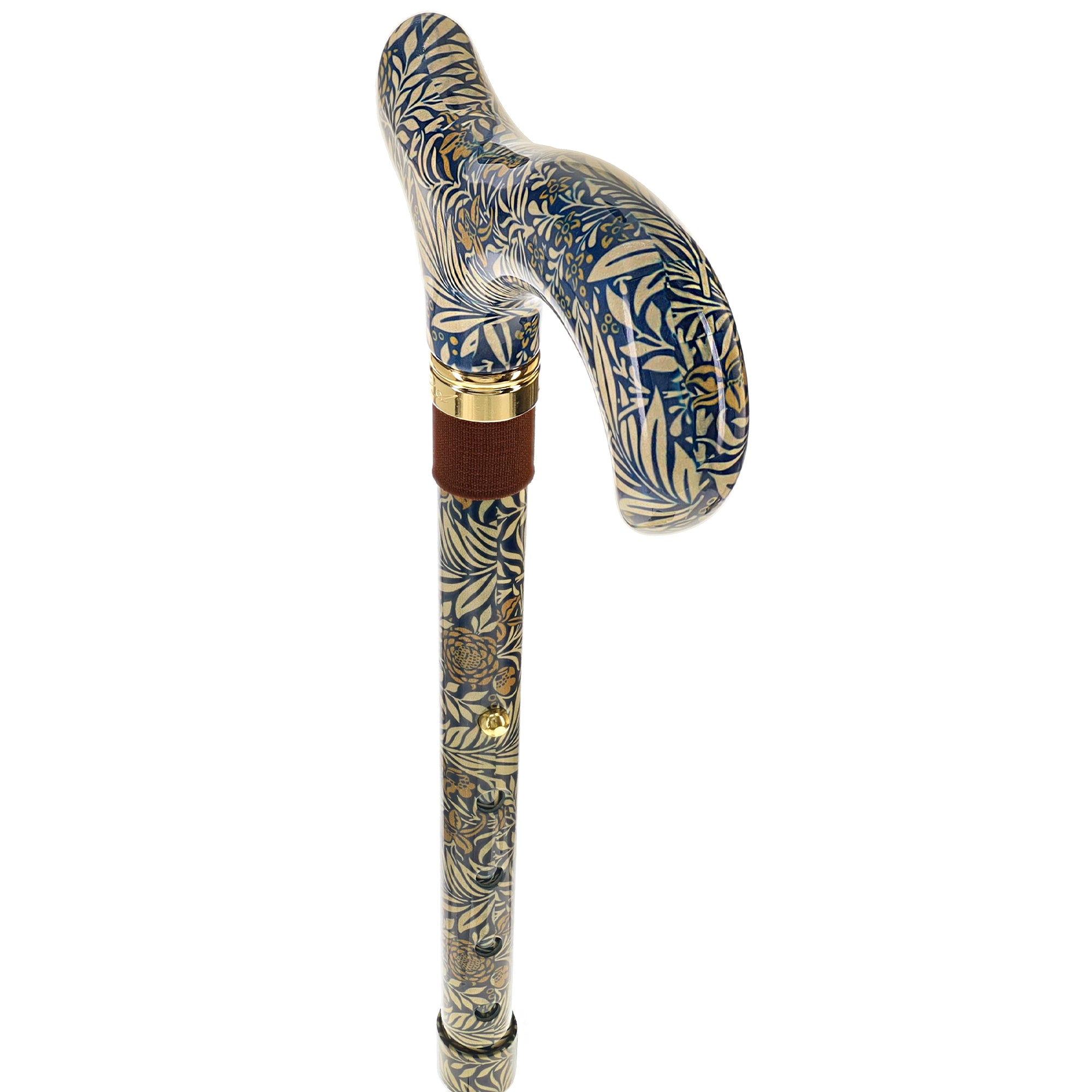 Golden Petals FashionStix: Designer Foldable Derby Cane