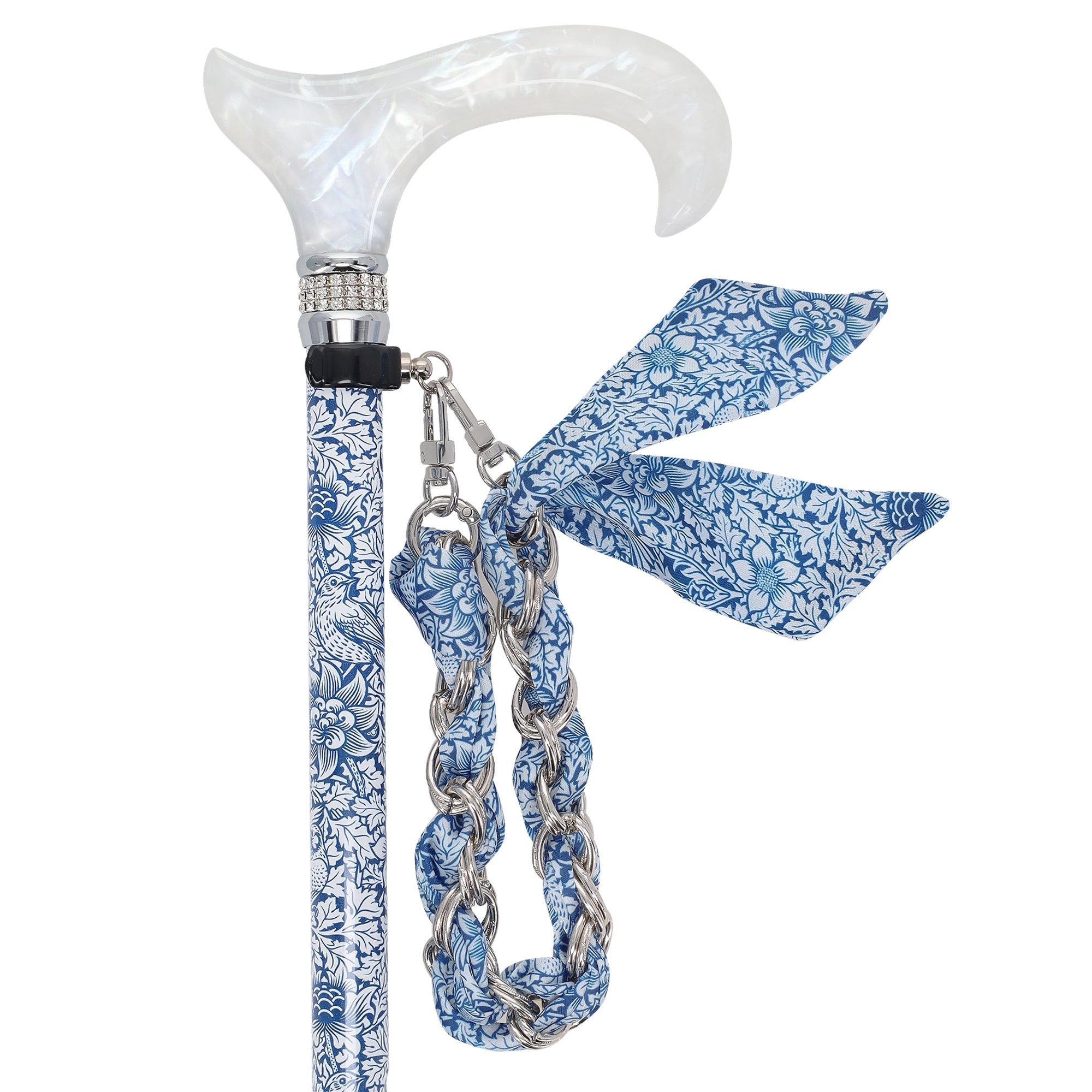 Songbird Harmony Rhinestone Pattern Orthopedic Derby Cane