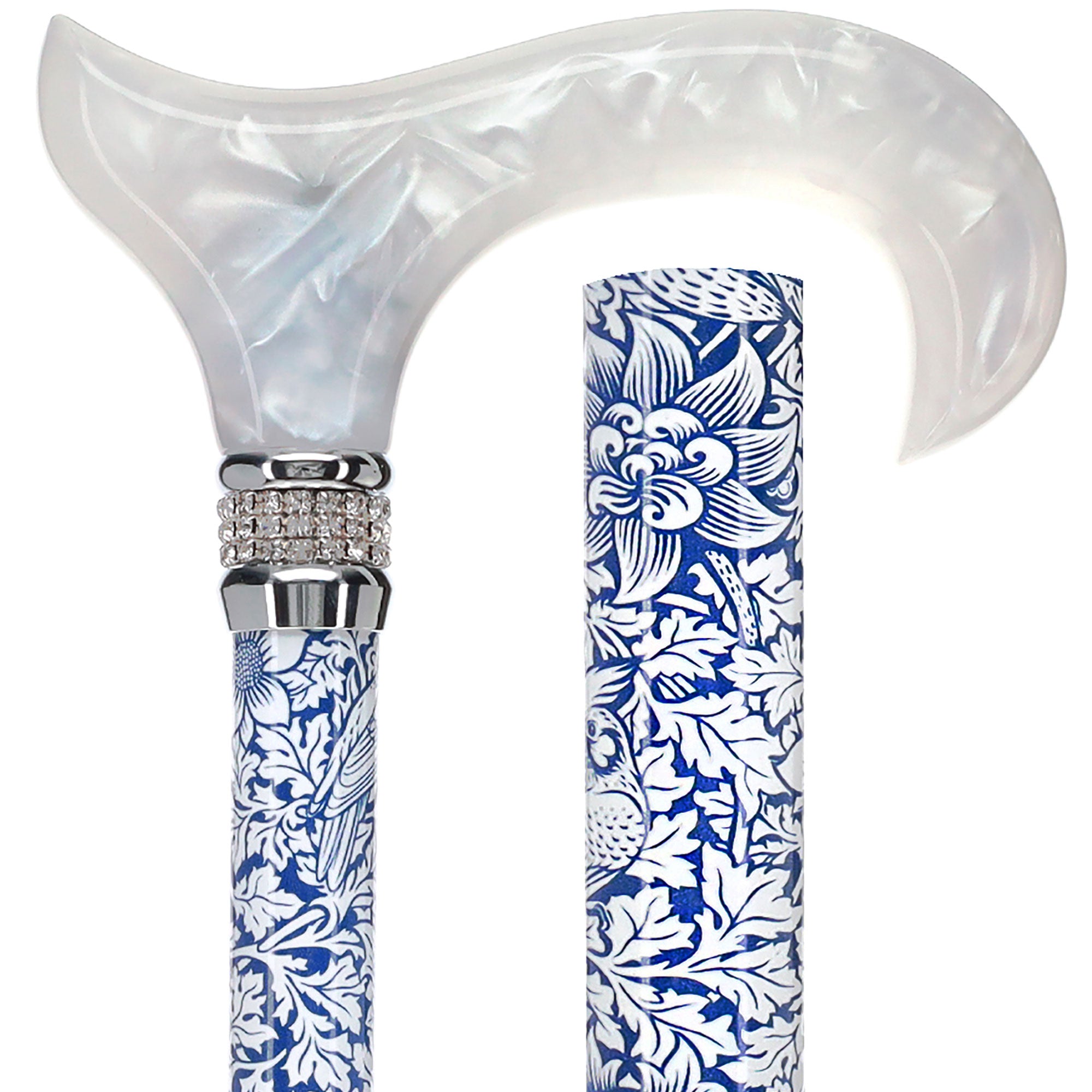 Songbird Harmony Rhinestone Pattern Orthopedic Derby Cane