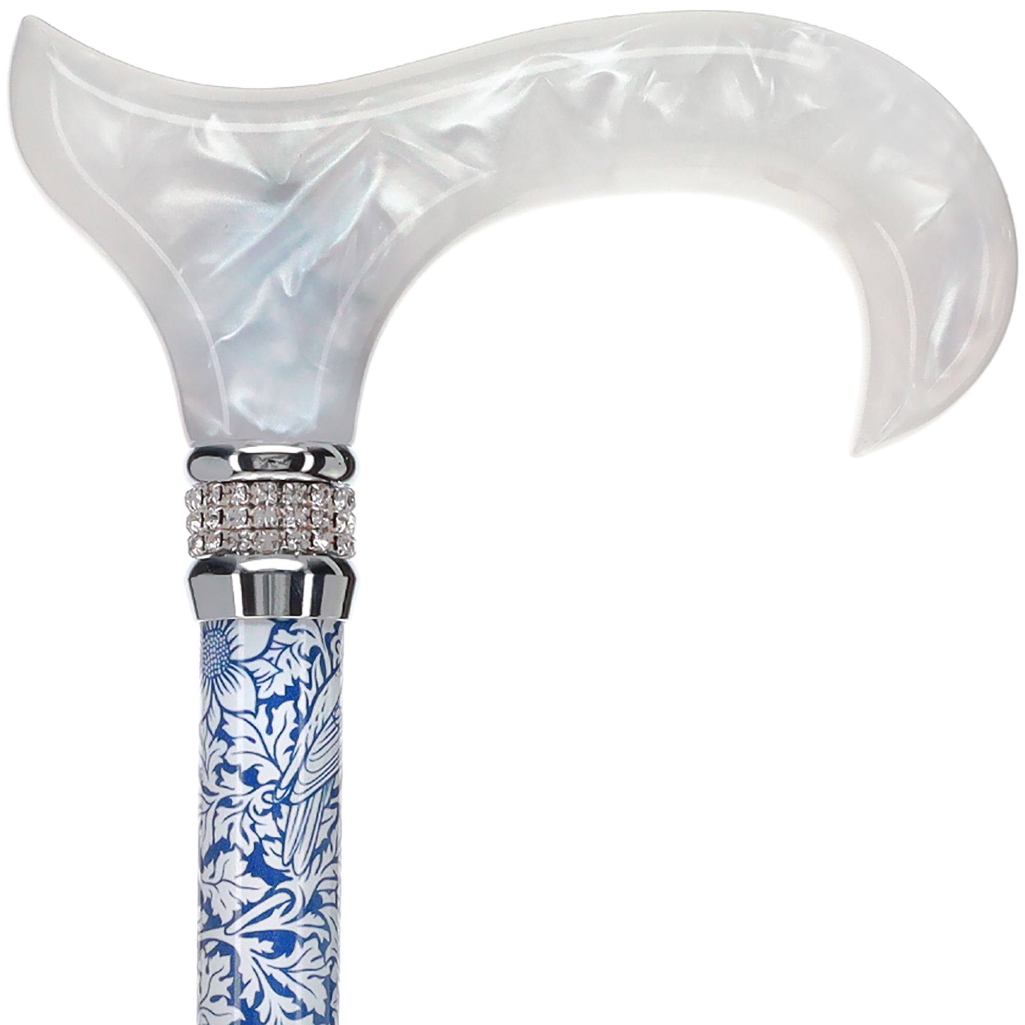 Songbird Harmony Rhinestone Pattern Orthopedic Derby Cane