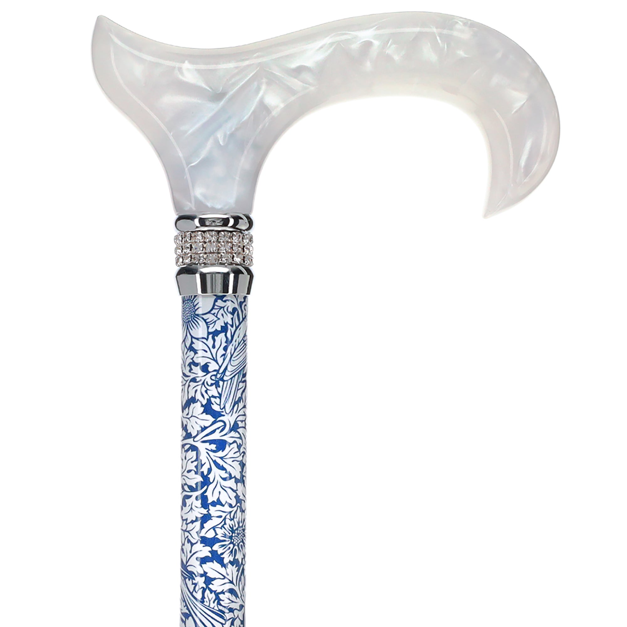 Songbird Harmony Rhinestone Pattern Orthopedic Derby Cane