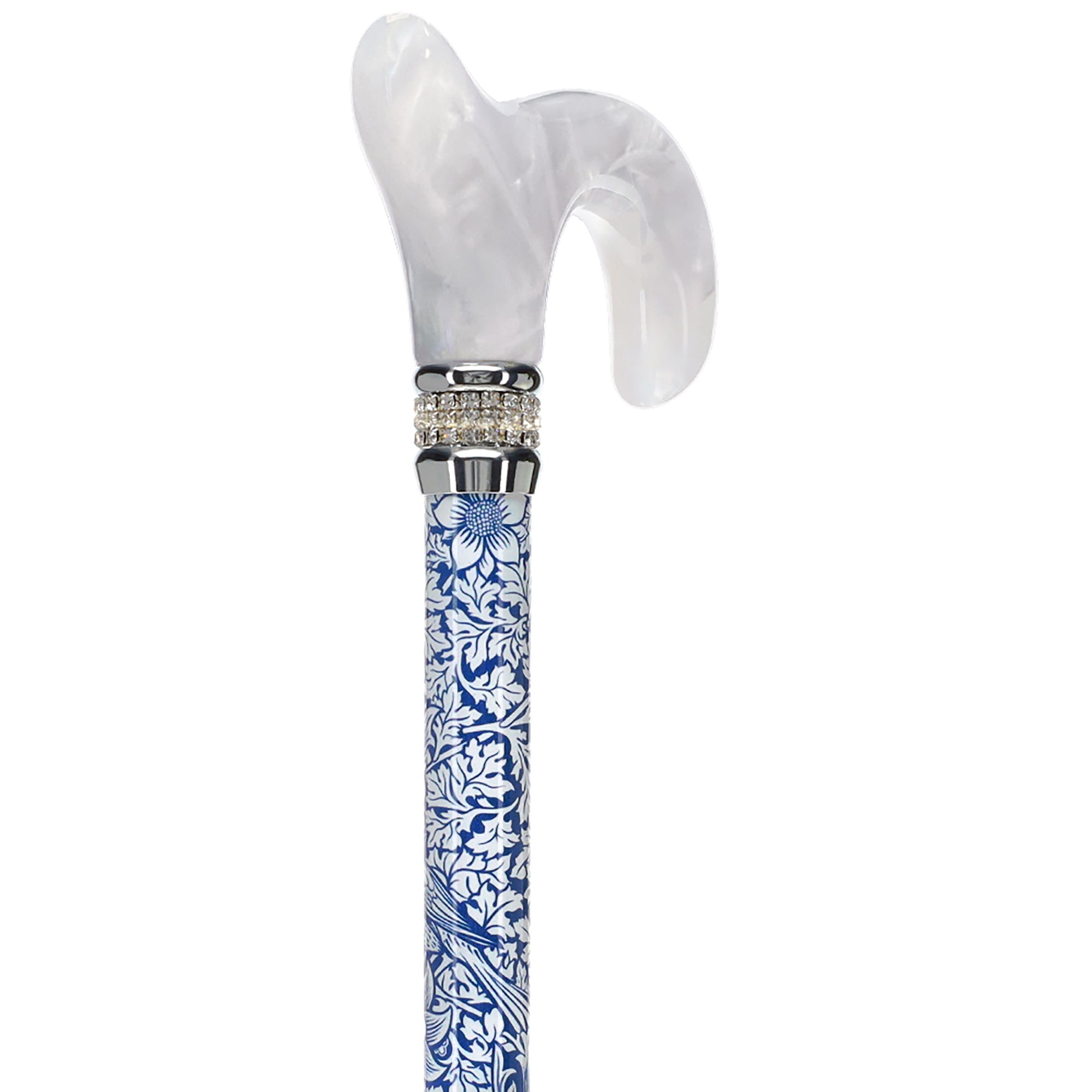 Songbird Harmony Rhinestone Pattern Orthopedic Derby Cane