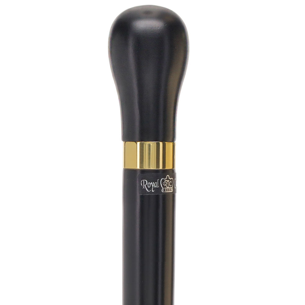 Brandy Flask Smuggler Knob Stick: Beechwood Shaft, Unique Design