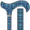 Blue Infinity Cross Designer Derby: Patterned Handle