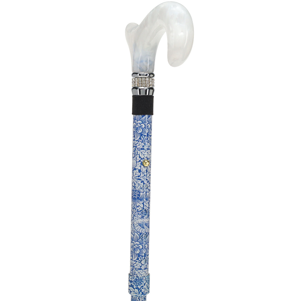 Songbird Harmony Rhinestone Pearlz: Designer Chic Folding Cane