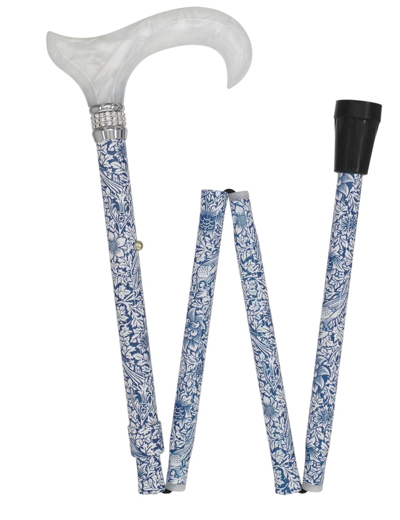 Songbird Harmony Rhinestone Pattern Orthopedic Derby Cane