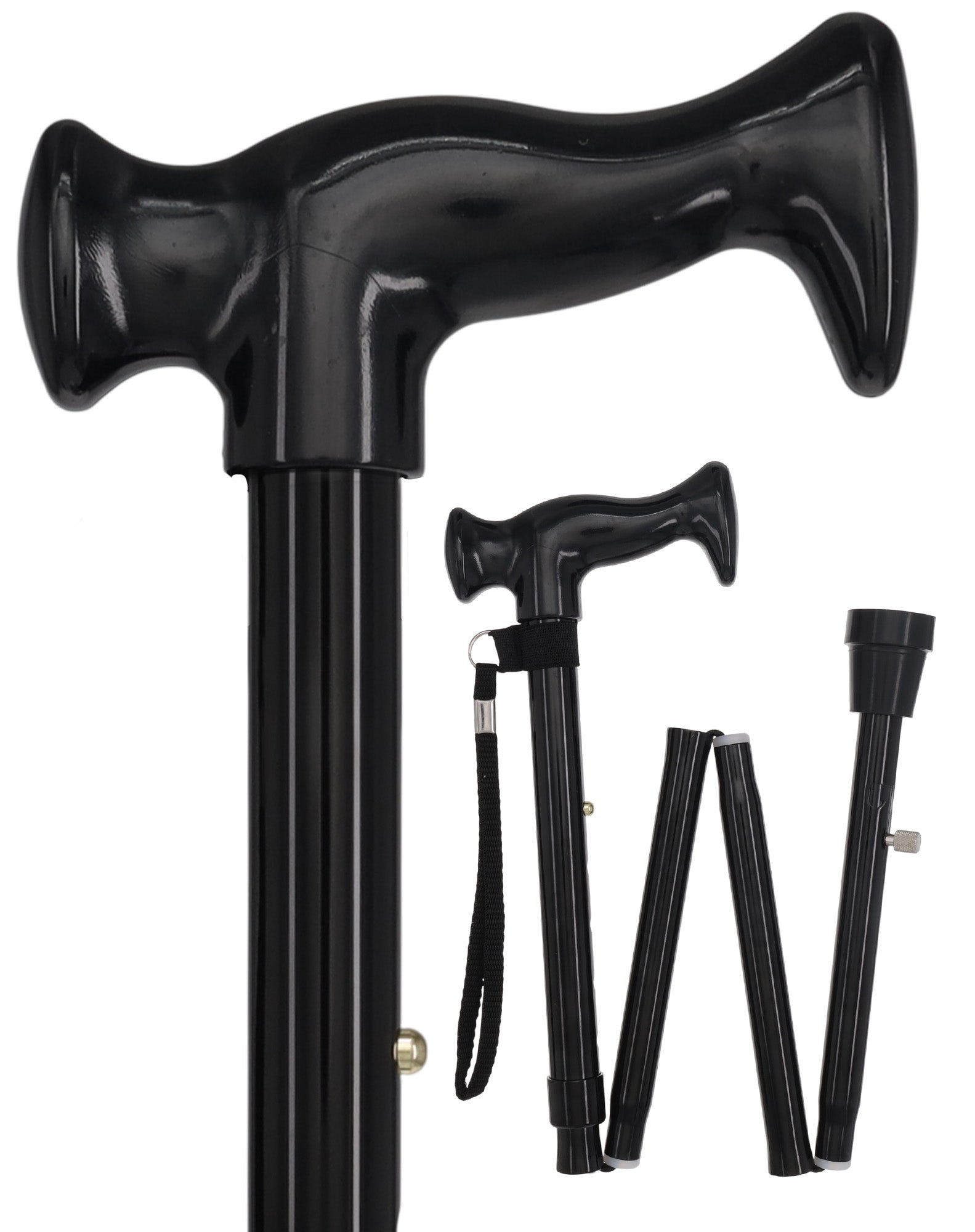 Orthopedic Comfort Handle Cane: Folding Retractable Ice Tip