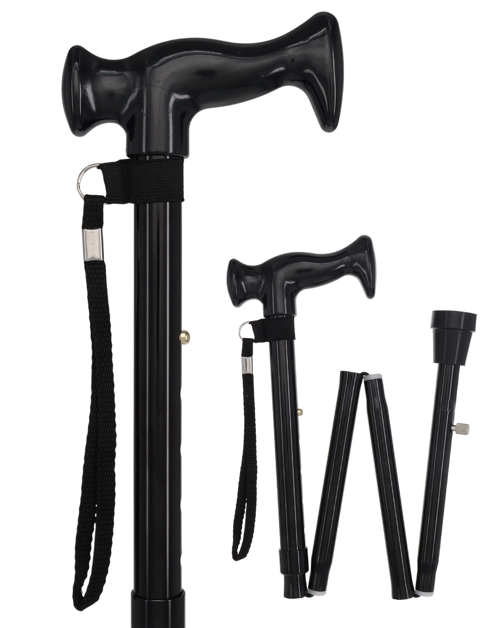 Orthopedic Comfort Handle Cane: Folding Retractable Ice Tip