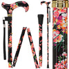 Blooming Floral FashionStix: Chic Folding Walking Cane