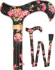 Blooming Floral FashionStix: Chic Folding Walking Cane
