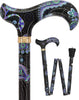 Designer Folding Cane: Purple Majesty, Retractable Ice Tip