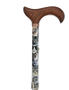 Cat Lovers: Designer Folding Adjustable Cane w/ Wooden Handle