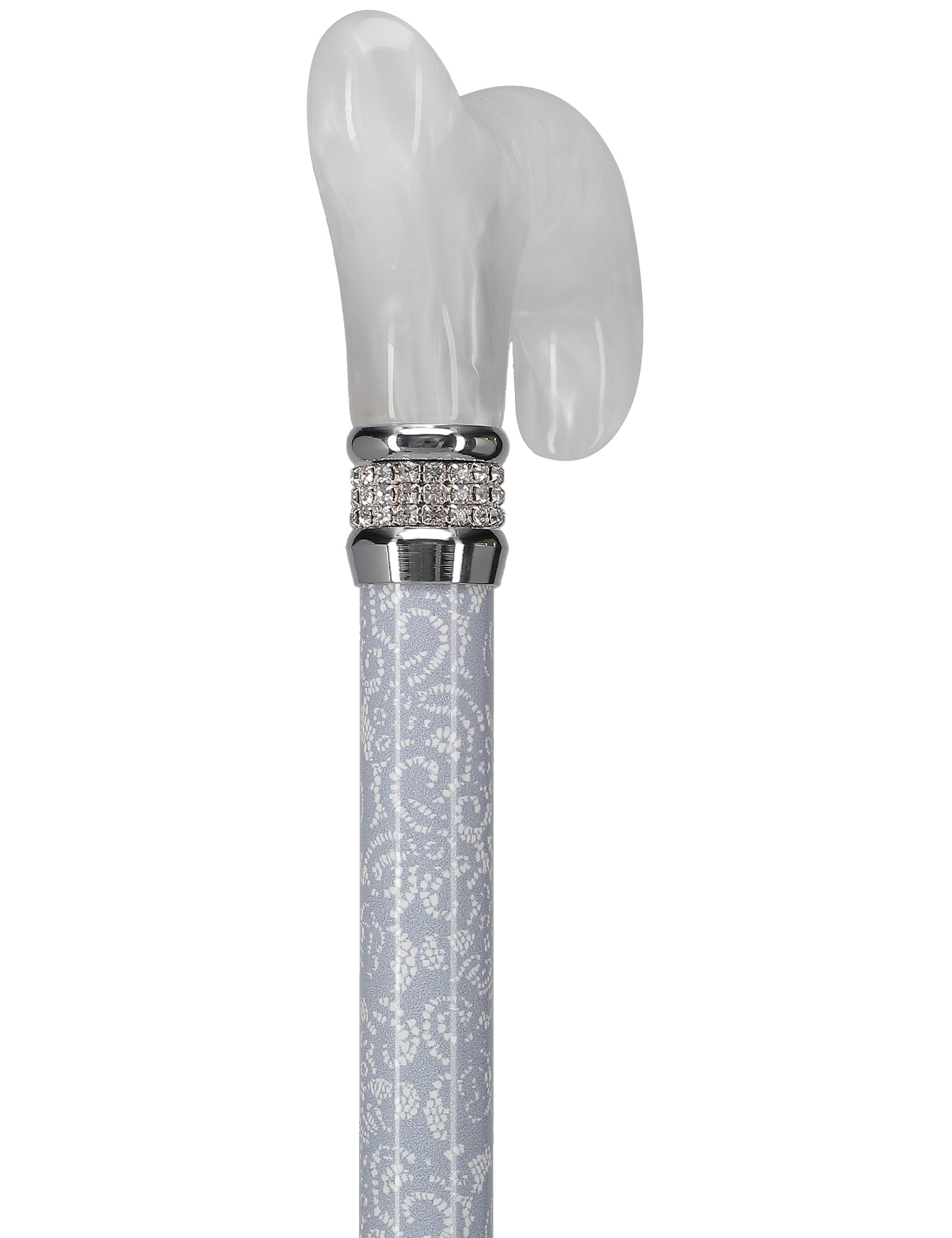 Exquisite Rhinestone Pearlz Adjustable Orthopedic Derby Cane