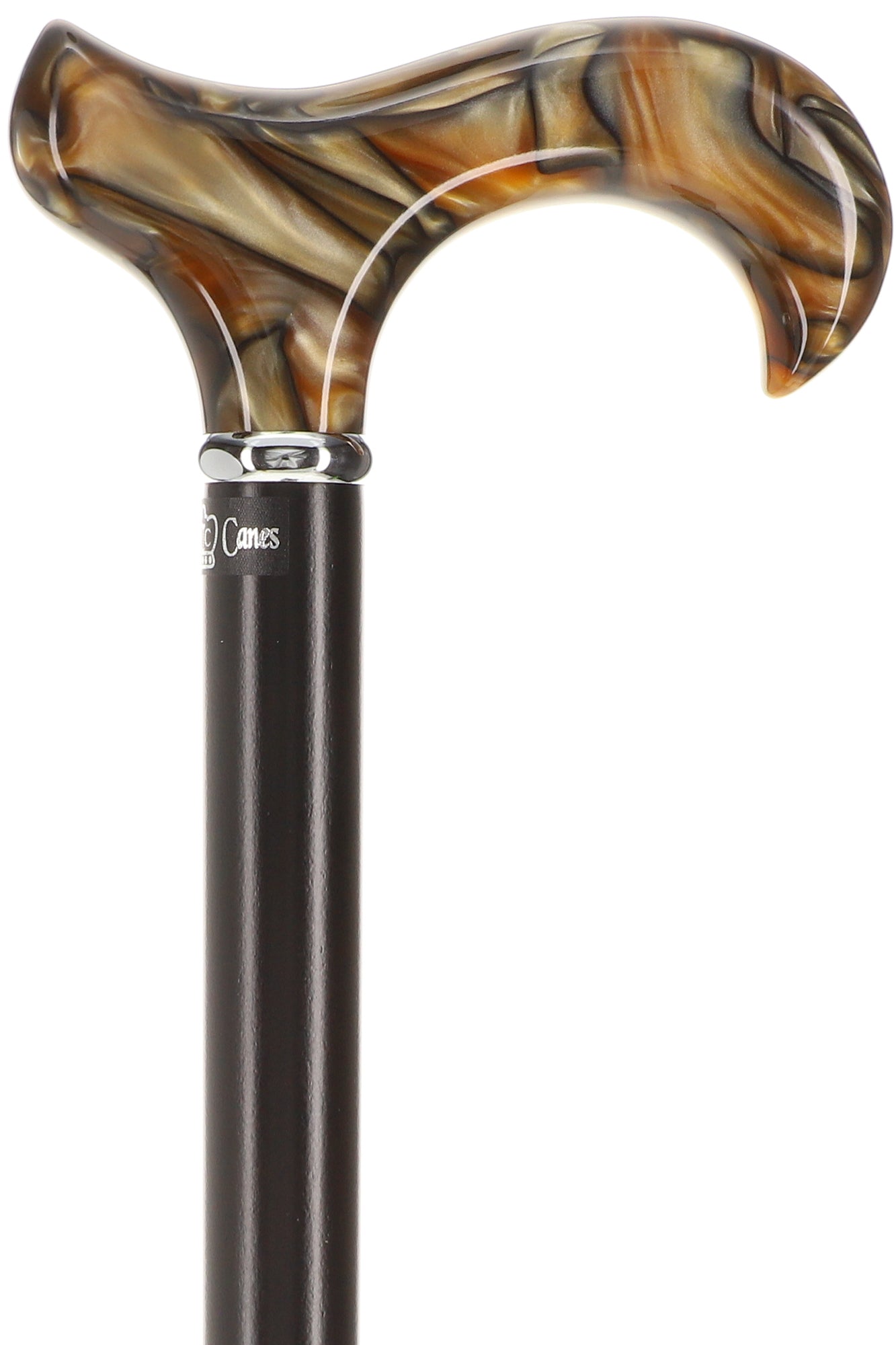 Golden Sienna Derby Walking Cane With Black Beechwood Shaft w/ Able Tri Pod Base