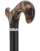 Golden Sienna Derby Cane: Pearlescent Acrylic, Beechwood