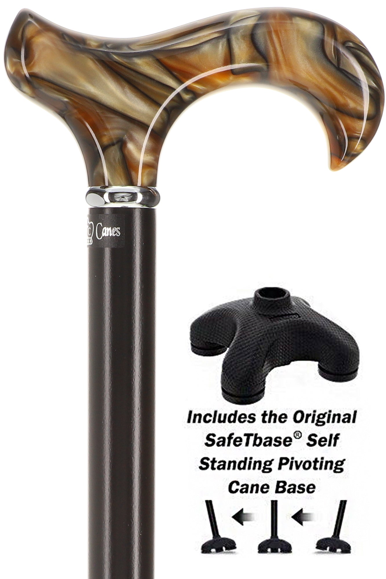 Pearlescent Acrylic Derby Cane w/ SafeTbase