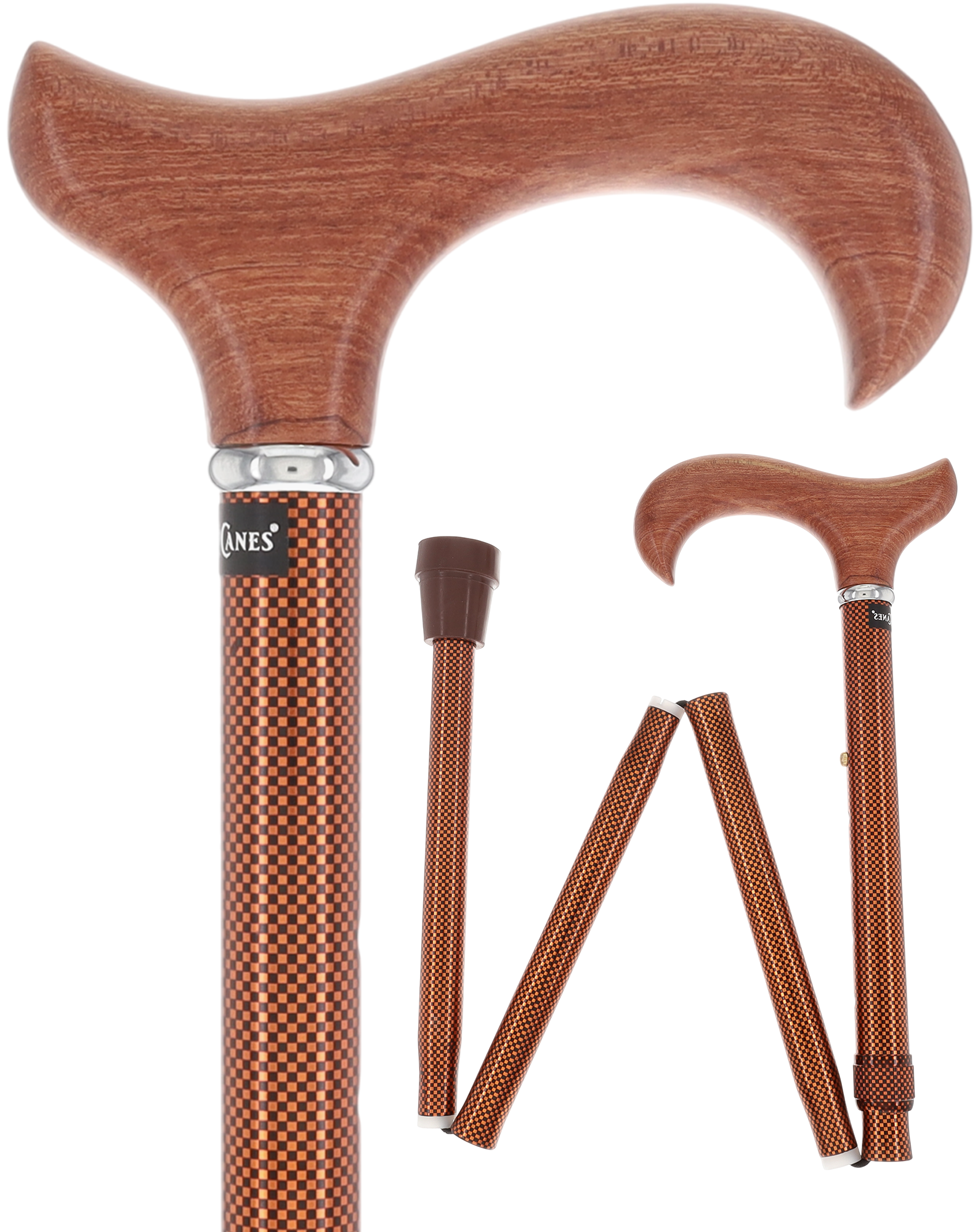 Luxury Folding Rosewood Cane, Adjustable & Collapsible
